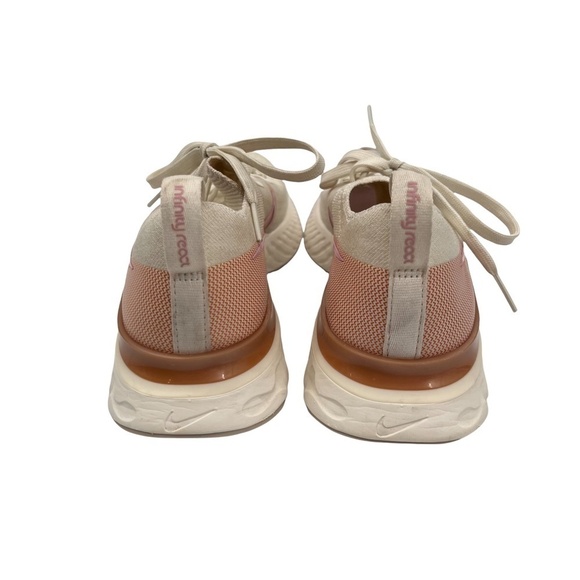 Nike White Pink React Infinity Run Flyknit Running Shoes Size 7.5 Women's - Picture 7 of 9